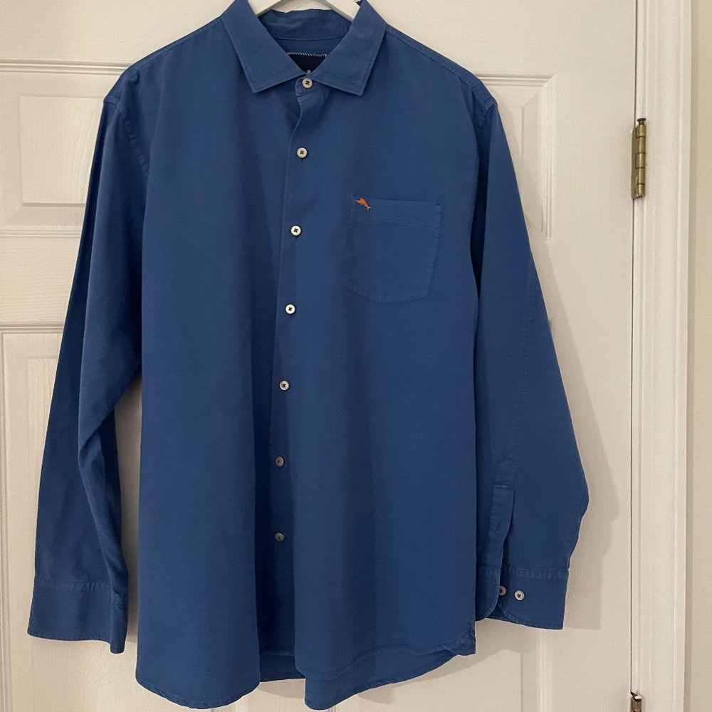 Tommy Bahama Men's Button up shirt- Blue size XL